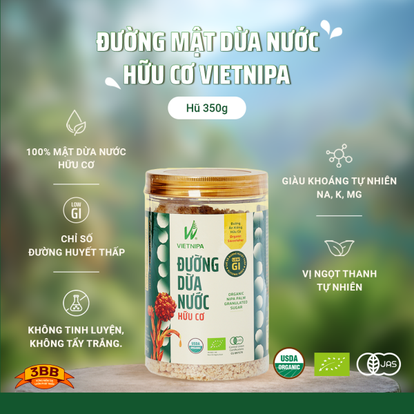Đường Dừa Nước Hữu Cơ VIETNIPA - 350g