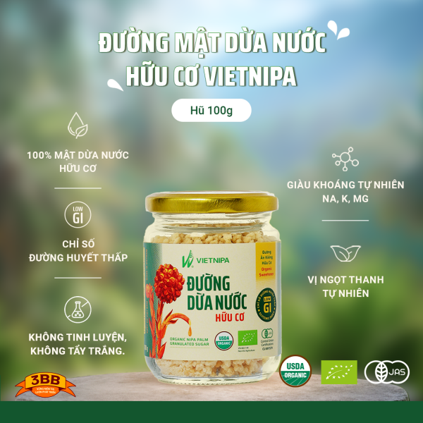 Đường Dừa Nước Hữu Cơ VIETNIPA - 100g