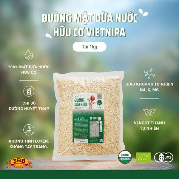 Đường Dừa Nước Hữu Cơ VIETNIPA - 1kg